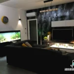 Salone Arredamento con acquario Aquael Glossy 150 Black