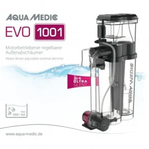 Aqua Medic Skimmer EVO 1001 DC Runner 1000 Ultra Silent - Schiumatoio esterno a zainetto per acquari fino a 500 litri