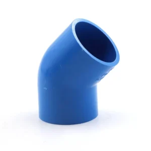 Gomito 45° PVC BLUE semicurva ad incollaggio diametro Ø 20 mm - blu