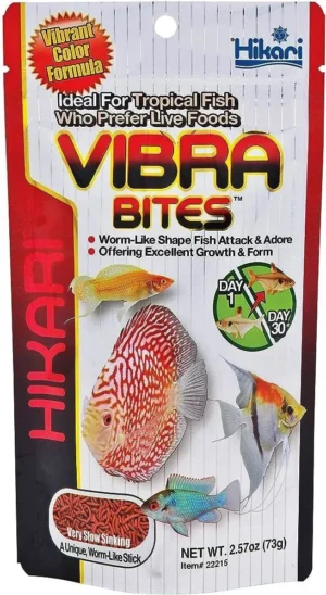 Hikari Tropical Vibra Bites 73 gr. - mangime in granuli per pesci tropicali, ciclidi e discus