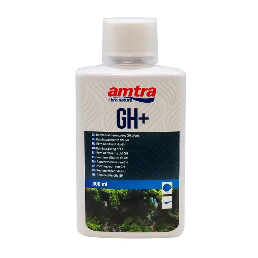 Amtra Gh+ 300 ml - Integratore di sali per per l'aumento della durezza totale in acquario o in acqua osmotica