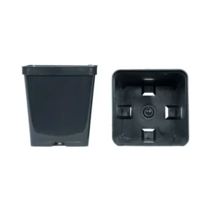 Vaso nero per piante quadrato 9x9x10h cm - vasetto per laghetto, paludario, terrario, carnivore, acquatiche e terrestri