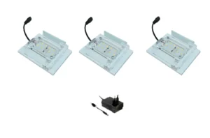 Skylight Tiny RH 6w - 3 lampade - plafoniere led per terrari 60x45x60h cm con alimentatore e diramatore
