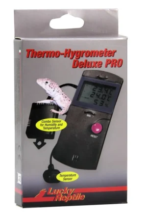 Lucky Reptile – Termometro + Igrometro Deluxe PRO digitale funzione min/max + 3 sensori esterni per terrario