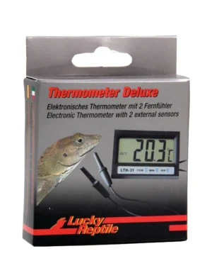 Lucky Reptile – Termometro DELUXE – Termometro digitale con 2 sensori esterni per terrario