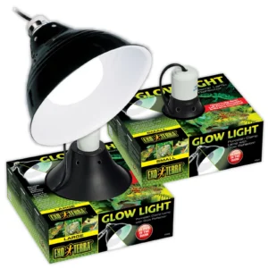 Exo Terra Glow Light Large 25 cm - portalampada in porcellana per terrario - cod. PT2056
