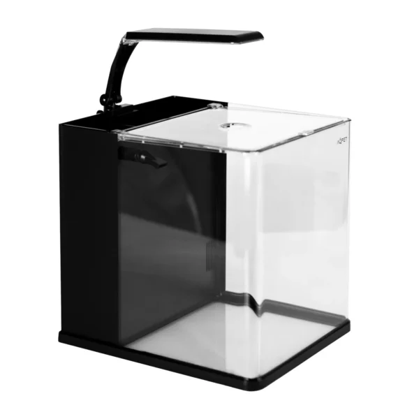 Aqpet Kube Kit 25 - Acquario in vetro 19 lt - acqua dolce - completo di filtro posteriore, luce a led e materiali filtranti