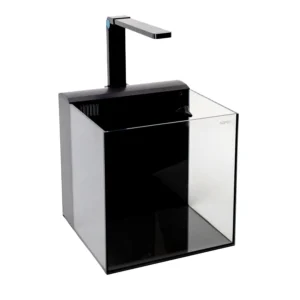 Aqpet Kube 30 Rear Kit - Acquario in vetro extrachiaro 27 lt - 30x30x30cm - dolce o marino - completo di filtro e luce a led