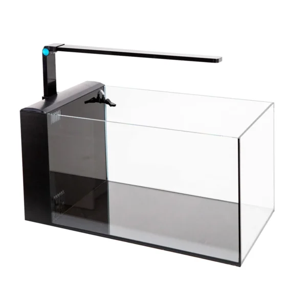 Aqpet Aqua 60 Rear Kit - Acquario in vetro extrachiaro 54 lt - 60x30x30cm - dolce o marino - completo di filtro e luce a led