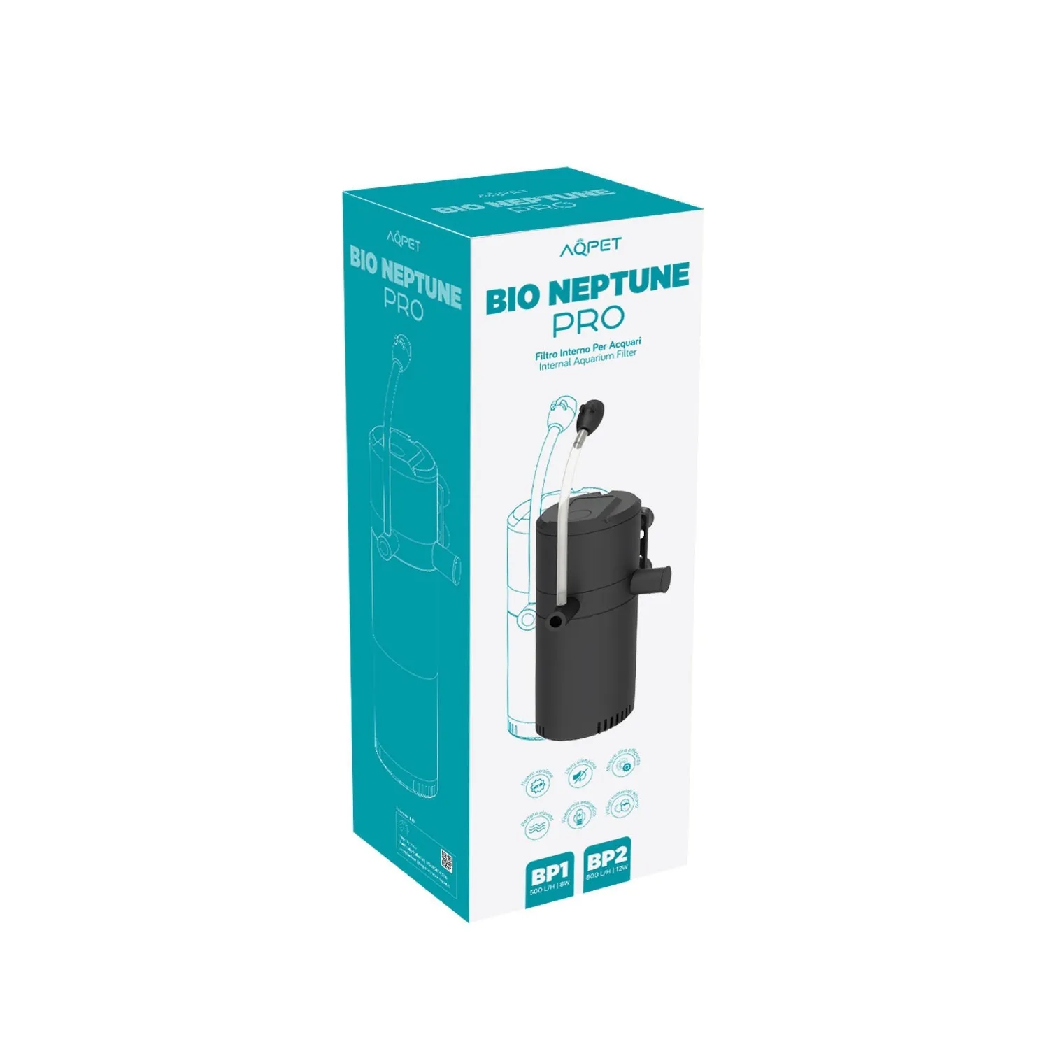 Aqpet Bioneptune Pro BP2 - filtro interno 800 lt/h per acquari e tartarughiere fino a 200 lt