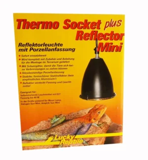 Lucky Reptile – Thermo Socket + Reflector Mini – Portalampada co riflettore luce - per terrario - cod. REP-HTR-3