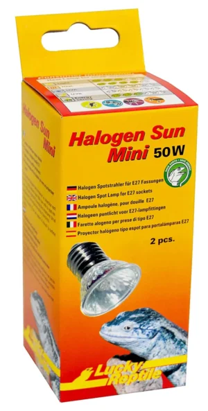 Lucky Reptile – Halogen Sun Mini 50W - 2 pz - Lampada alogena - lampada alogena per terrario - cod. REP-HSM-50