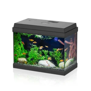 Aqpet Simply Led 30 Nero - Acquario 30 lt - 39x22x30h cm completo di luce e filtro con materiali filtranti