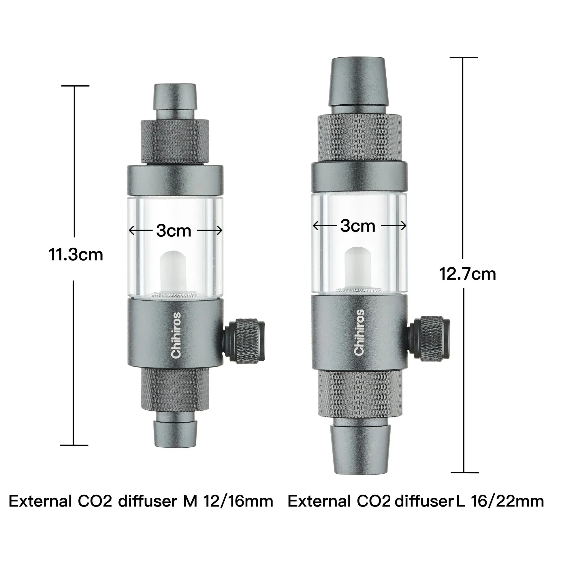 Chihiros External CO2 Diffuser L - Diffusore per impianti co2 per filtri esterni con tubi da 16/22 mm