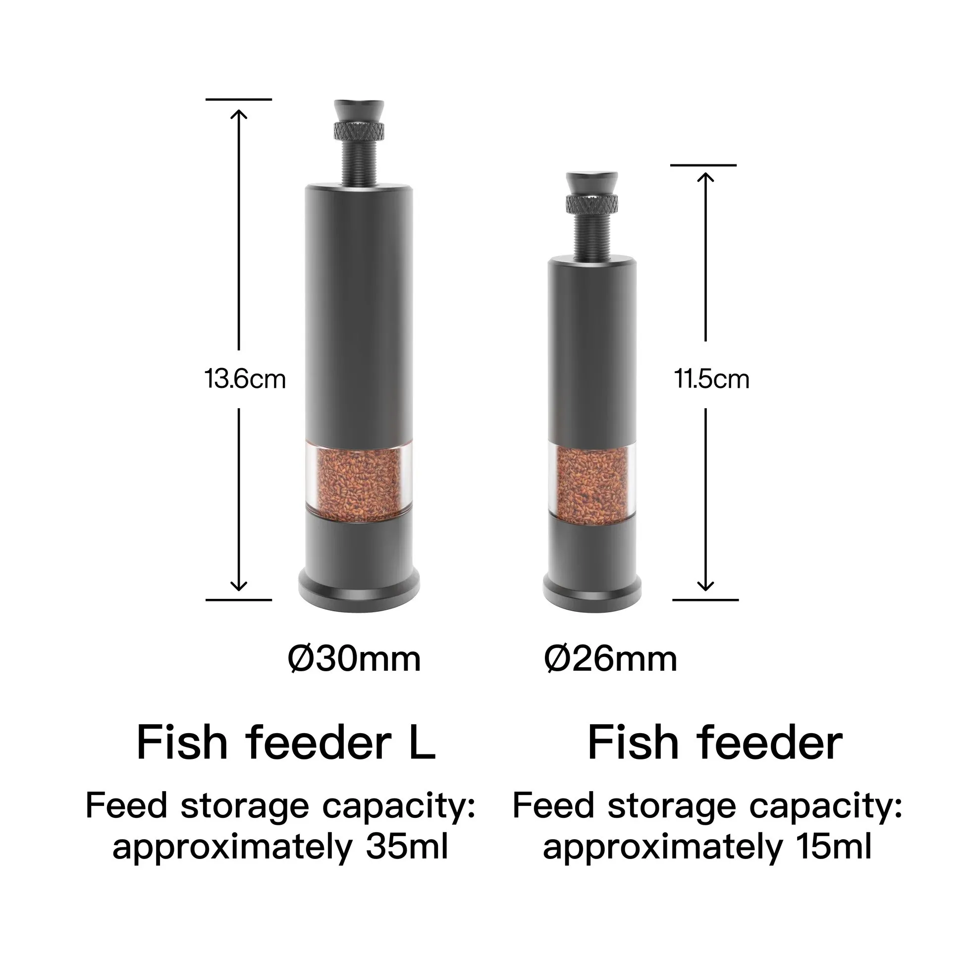 Chihiros Fish Food Feeder - dosatore per cibo da 15 ml in granuli per alimentare i pesci in acquario con precisione