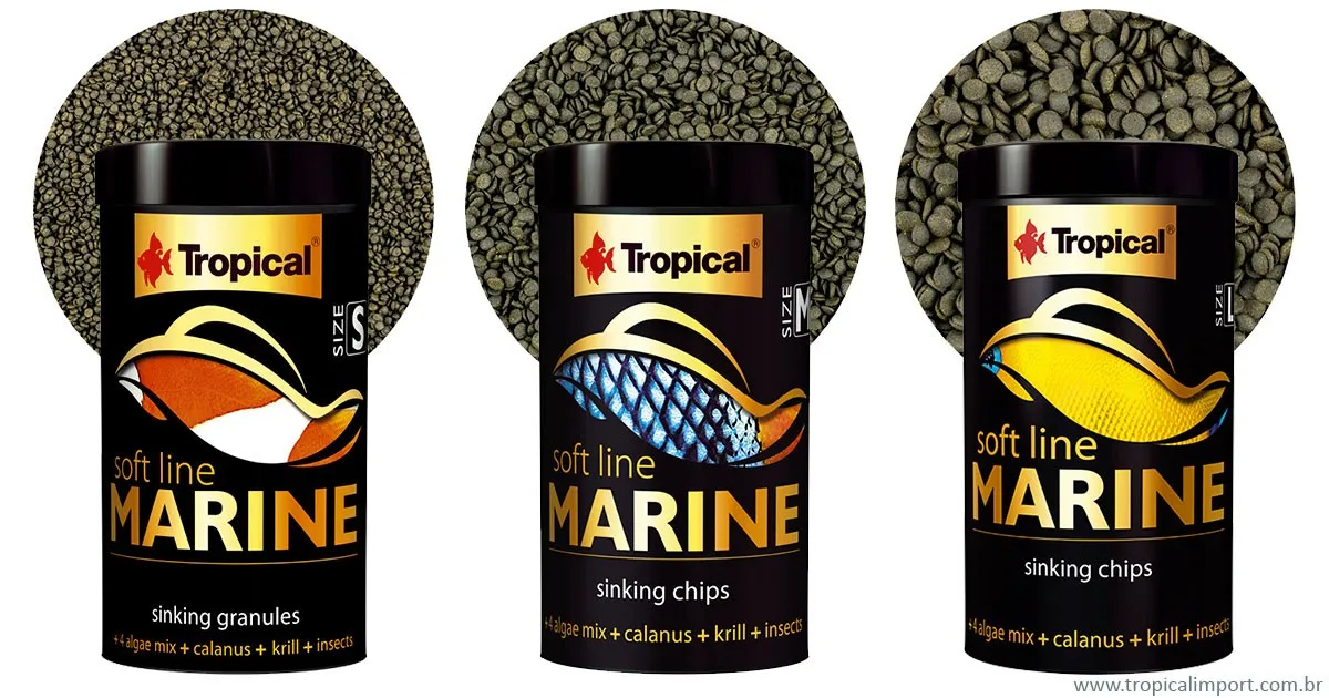 Tropical Soft Line Marine Size M - gr.52/ml.100 - mangime in granuli morbidi per pesci d'acquario marino