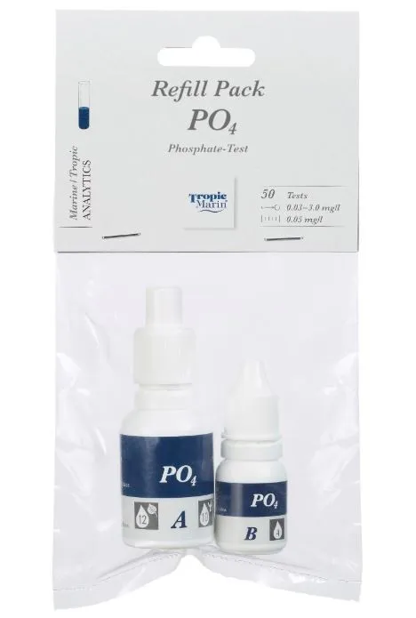Tropic Marin REFILL Pack Po4 - ricambio per test Fosfati - Phospate per acquario marino e dolce - Sufficiente per 50 test