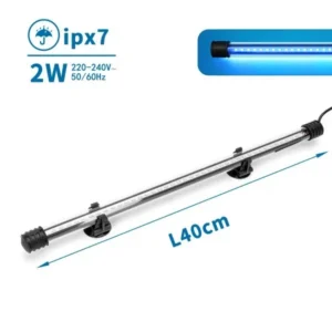 Nobleza Lampada a Led BLU 1,5 Watt - 40 cm - Impermeabile IPX7 con traformatore per acquario