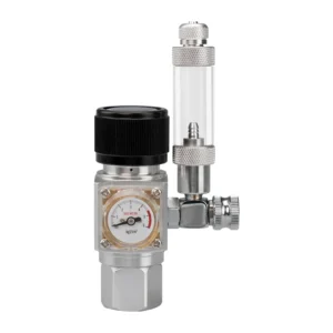 Aqpet Zen Lower Pro Co2 - Riduttore di pressione con manometro e contabolle per bombola ricaricabile - impianti Co2