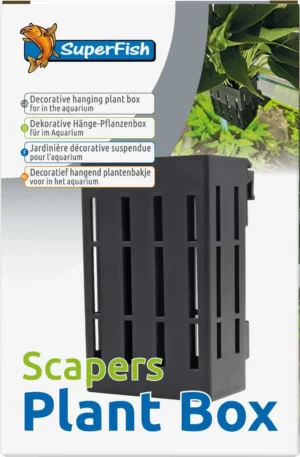 SuperFish Scaper box - Supporto per posizionare piante emerse da terrario/paludario a bordo acquari - 8.5x6.4x13.5h cm