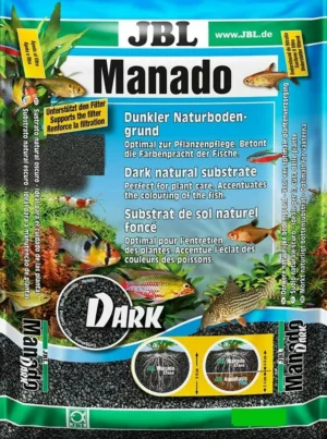 JBL MANADO DARK 10 L - Substrato naturale per acquario - granulometria 1.5-2.5 mm