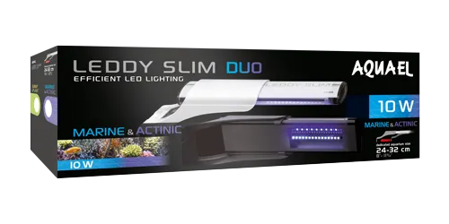 Aquael Lampada Leddy Slim duo 10w 2.0 bianca marine + actinic per acquari marini e nano reef