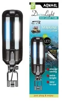 Aquael Lampada Decolight Duo marine + actinic 2 PL da 11w (10.000 + 20.000 K) per acquari marini e nano reef
