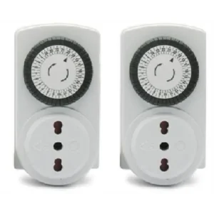 Kit 2 Mini Timer - Temporizzatore per luci, pompe acquario o altro