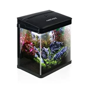 Nobleza Mini acquario 14 litri nero - 29x20x33h cm completo di filtro e illuminazione a led