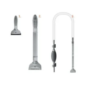 Ista - Raschietto, sifone e aspiralghe 3in1 - kit di pulizia per acquario dolce e marino