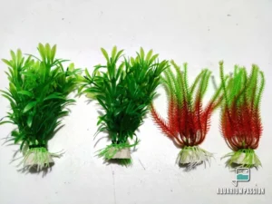 Pianta finta piccola 10-15 cm in plastica atossica per acquario