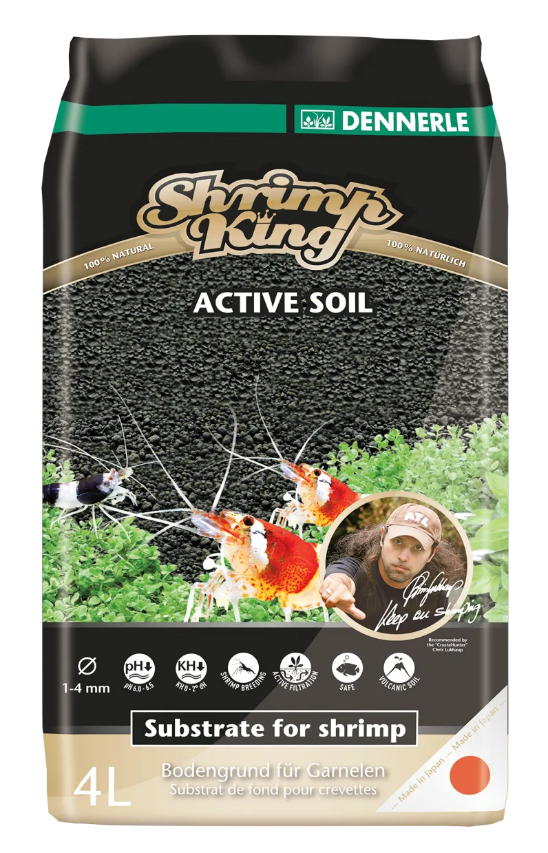 Dennerle Shrimp King Active Soil 1-4mm - 8L - fondo allofano per caridine cantonensis