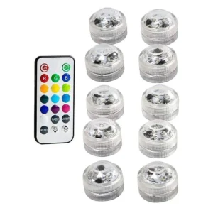 Mini lampada a Led RGB a batterie sommergibile impermaible per acquario con telecomando