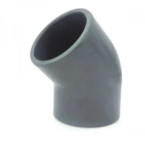 Gomito 45° PVC semicurva ad incollaggio diametro Ø 50 mm - grigio