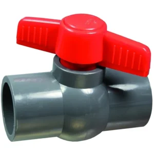 Valvola a sfera PVC ad incollaggio diametro Ø 40 mm - saracinesca - chiave d'arresto - grigio