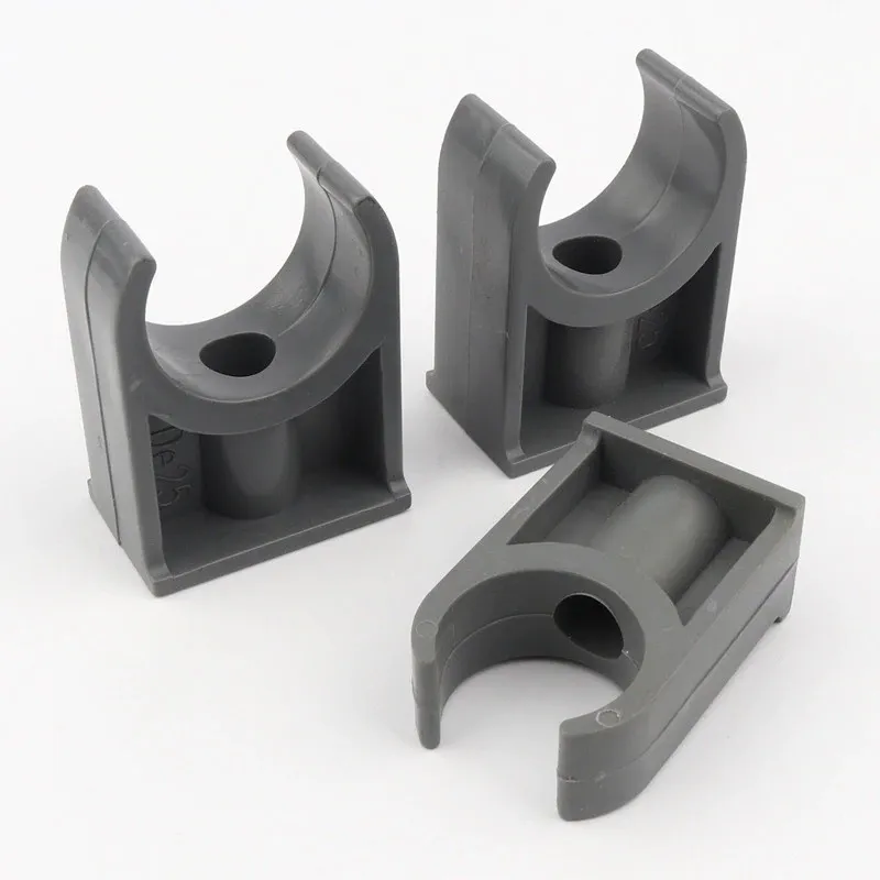 Supporto fissatubi a U PVC diametro Ø 40 mm - morsetto - clip a scatto - sostegno - grigio