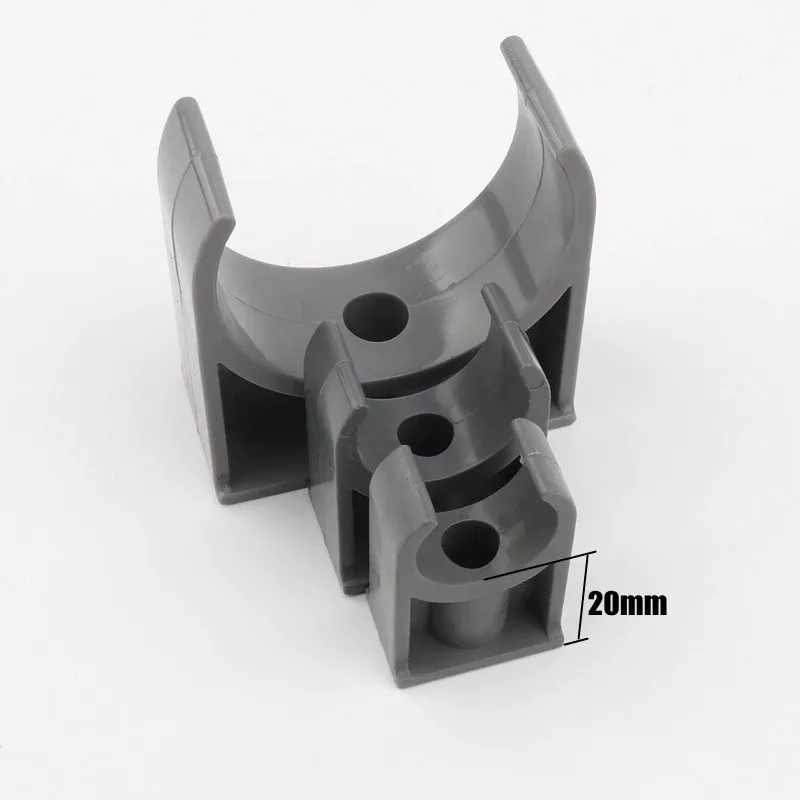 Supporto fissatubi a U PVC diametro Ø 40 mm - morsetto - clip a scatto - sostegno - grigio