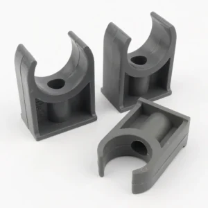 Supporto fissatubi a U PVC diametro Ø 50 mm - morsetto - clip a scatto - sostegno - grigio