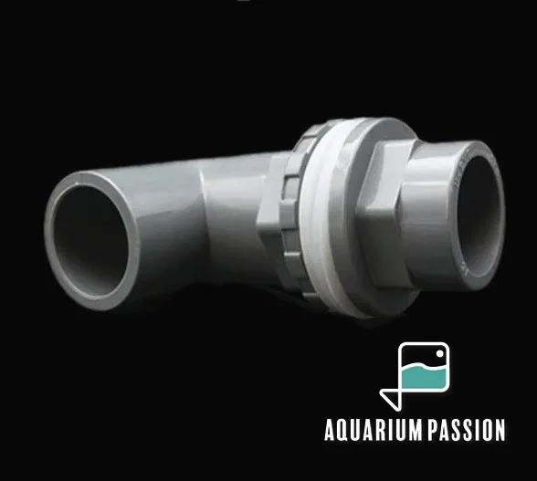 Passaparete PVC 90° ad incollaggio diametro Ø 20 mm - carico/scarico mandata vasca sump - grigio
