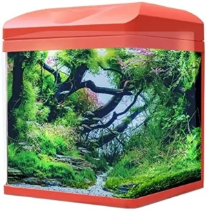 Amtra Laguna 30 Led Pastel Coral - Acquario 30x23,5x24,5 cm 18 litri - rosso corallo Smeg