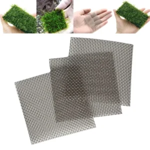 Rete Pad 8x8 cm in acciaio inox per fissare muschi e piante in acquario - 1 pz