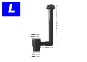 Aspiratore skimmer di superficie L per filtri interni, esterni e a zainetto - rimuove la patina oleosa superficiale