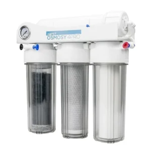 Aqpet Impianto Osmosi 50 galloni - 4 stadi a bicchieri da 10" Osmosy 4PRO con resina deinizzante