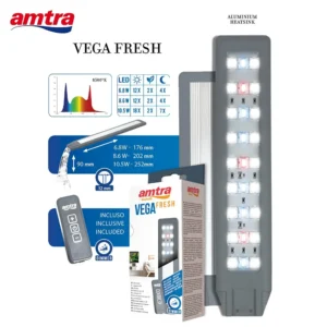 Amtra Plafoniera Vega Led Fresh 6,8 w - illuminazione per acquario dolce con dimmer