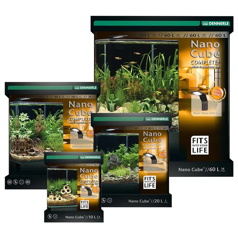 Dennerle Nano Cube Complete 30 Lt - 30x30x35h cm - Style Led M - acquario, caridinaio completo di allestimento