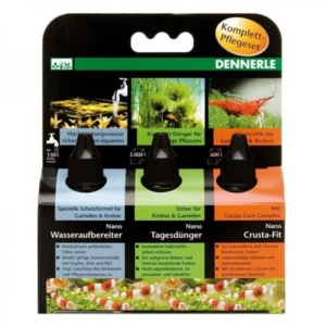 Dennerle Nano Set Biocondizionatore + Fertilizzante + Vitamine 15 ml per acquari con caridine