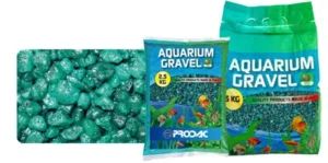 Quarzo verde scuro ceramizzato 2-3mm 5 kg - fondo inerte per acquario