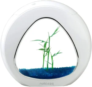 Nobleza Mini acquario in acrilico 4 litri bianco - 29x15x26.5h cm completo di filtro e illuminazione a led