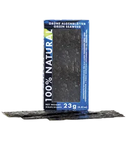 Fauna Marin 100% Natural Green Seaweed 23 gr - 50 fogli - alghe Nori per pesci marini alghivori, loricaridi e caridine