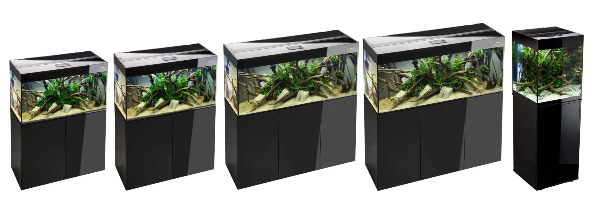 Supporto Aquael Glossy 120 Black 120X40X80h cm - mobiletto nero lucido per acquario